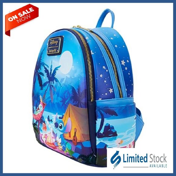 Vegan Leather Glow Mini Backpack with Adjustable Straps & Storage main image 4